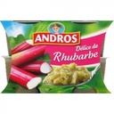 Andros Dessert fruitier avec morceaux rhubarbe 4x100g