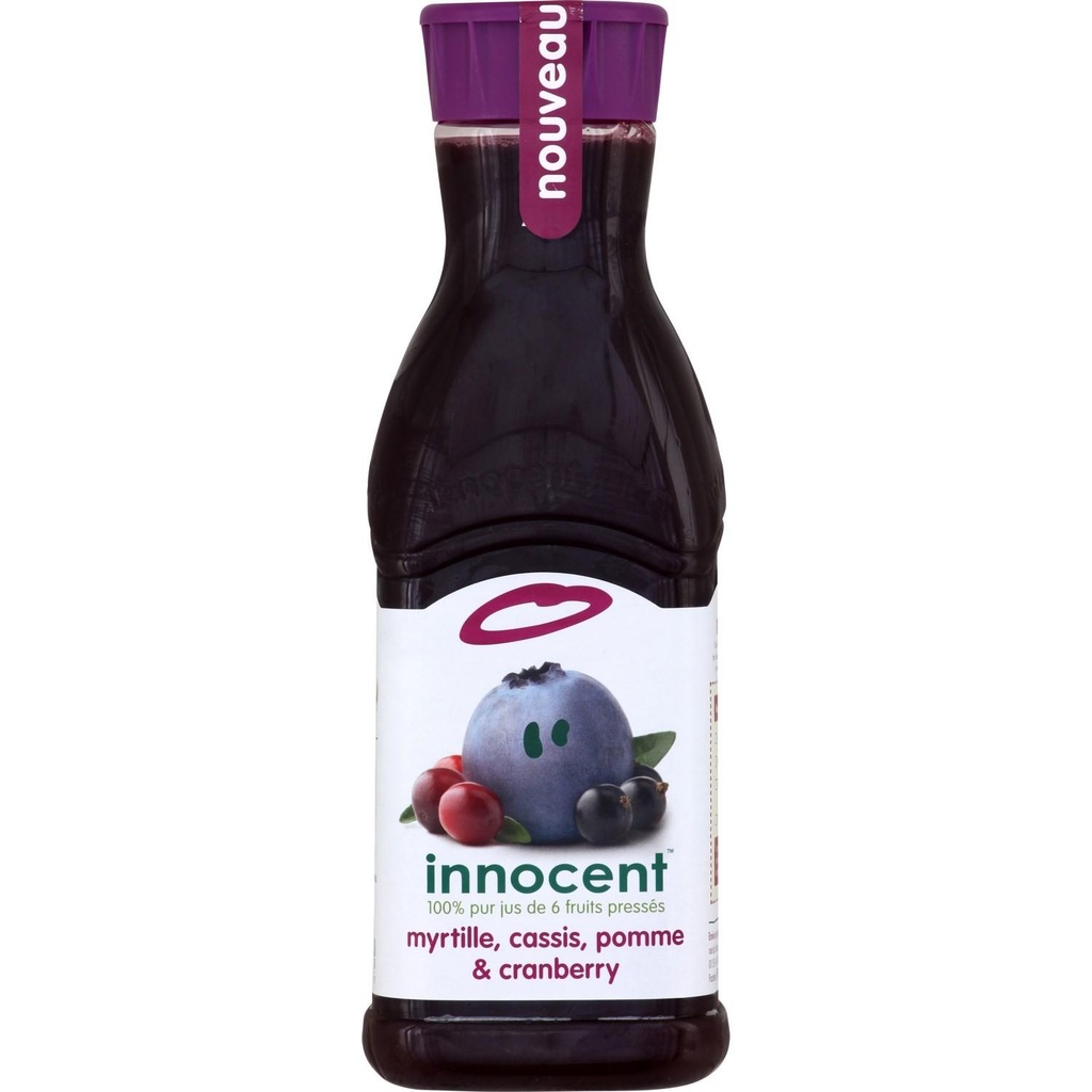 innocent jus myrtille, cassis, pomme & cranberry 900ml