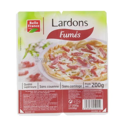 Smoked Lardons Belle France 2x100g Easy-Split Pack