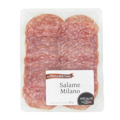 Milano Sliced Sausage DBF Tray 80g