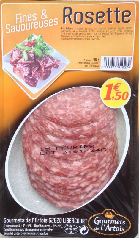 ROSETTE 90 g VIANDE DE PORC FRANCAIS 