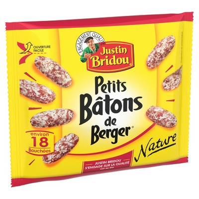 Petits Bâton de Berger Justin Bridou Nature 17 bouchées- 100g