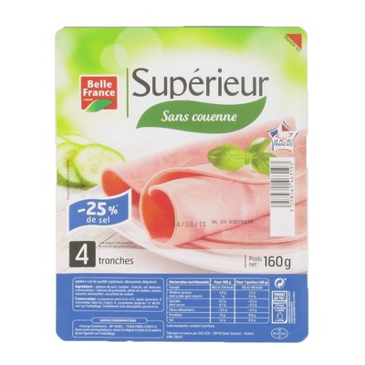 JAMBON CUIT SUP DD TSR X 4 TRANCHES BF BARQ 160 G