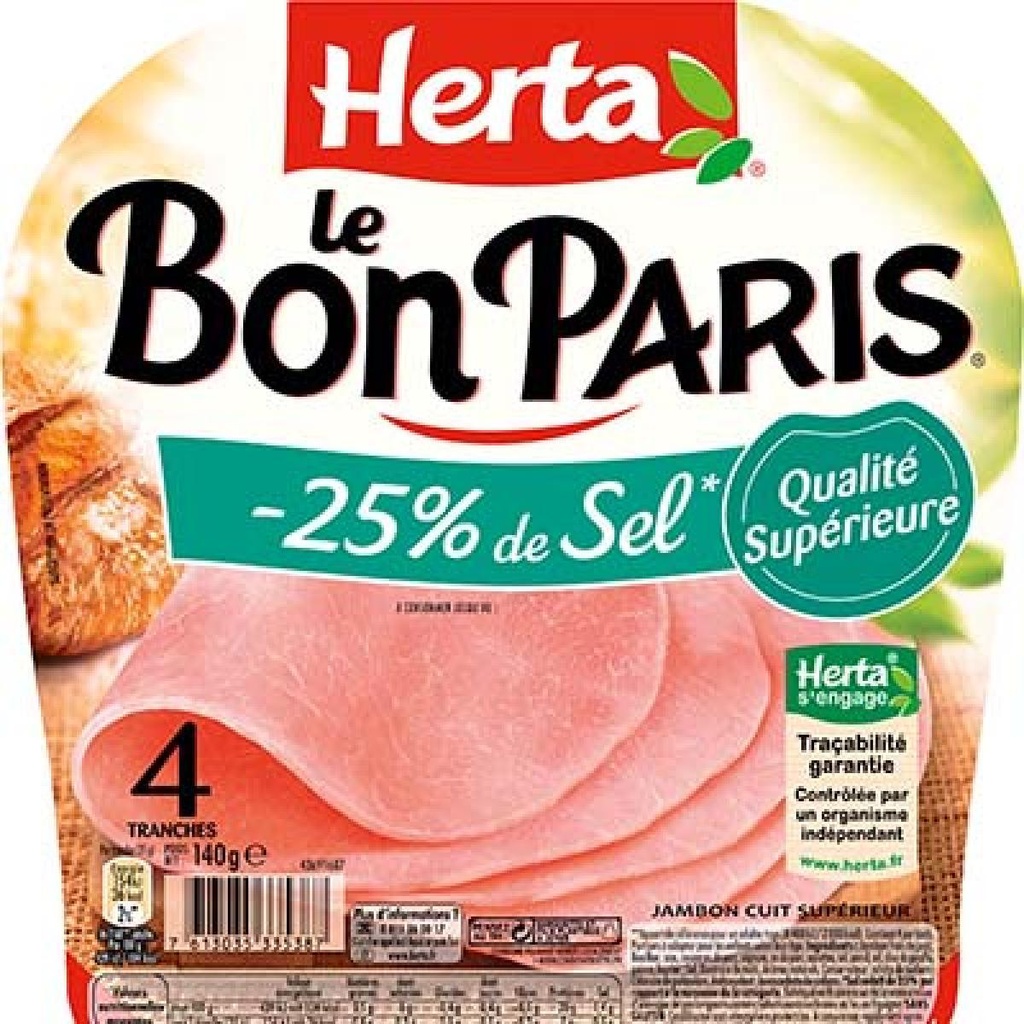LE BON PARIS -25% de sel CSNi 4T 140g