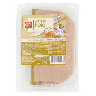 Pure Pork Liver Pâté Belle France Tray 180g