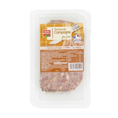 Country-Style Pure Pork Terrine Belle France Tray 180g