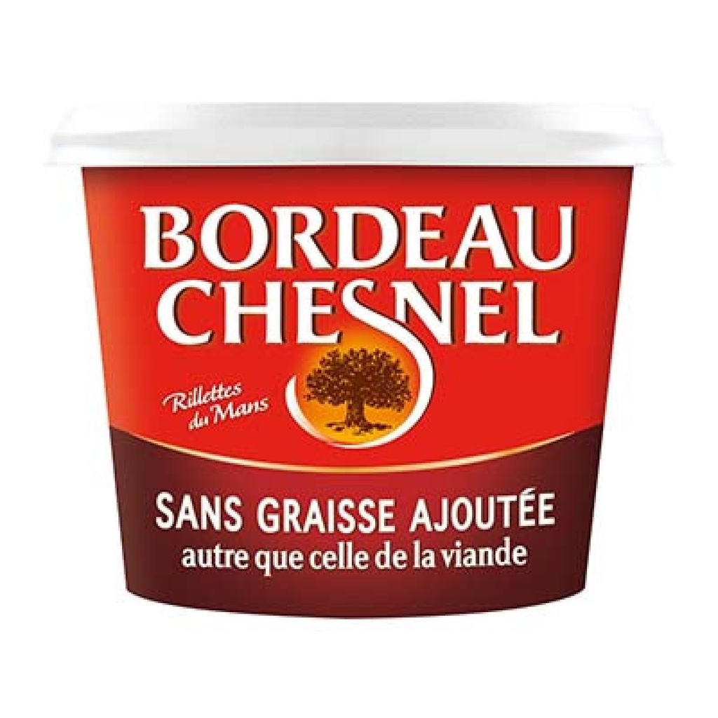 BORDEAU CHESNEL RILLETTES DU MANS DE PORC SANS GRAISSE AJOUTÉE 220G