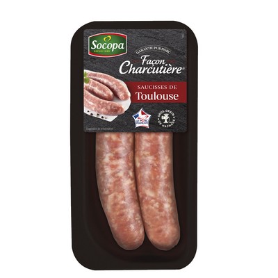 SAUCISSES DE TOULOUSE X 2 200G