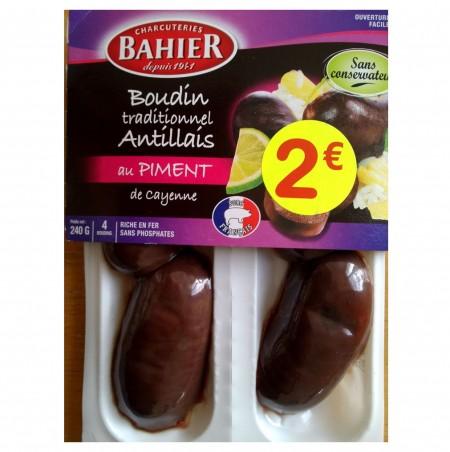 Skin de 4 portions de 60gr de boudin antillais
