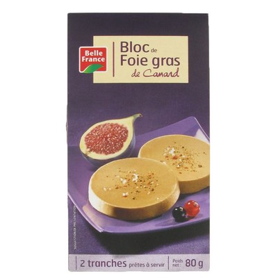 BLOC DE FOIE GRAS DE CANARD X 2 TRCH BF BARQ 80 G 