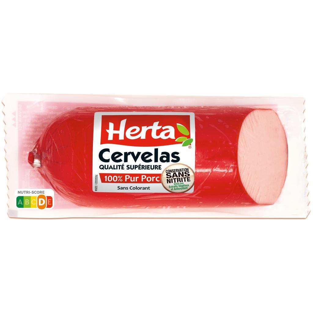 HERTA Cervelas Saucisson Porc Cons. sans nitrite - 400g
