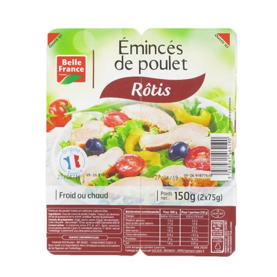 Sliced Chicken x2 Belle France Tray 150g