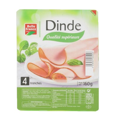 Turkey Breast x4 Slices BF Tray 160g
