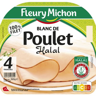 4 slices Halal Chicken Breast
