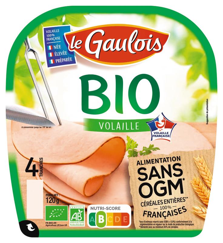 Le Gaulois Organic Sliced Poultry 4-Pack 120g