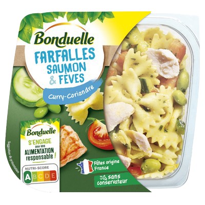 Salade Bonduelle pâtes farfalle saumon   220g