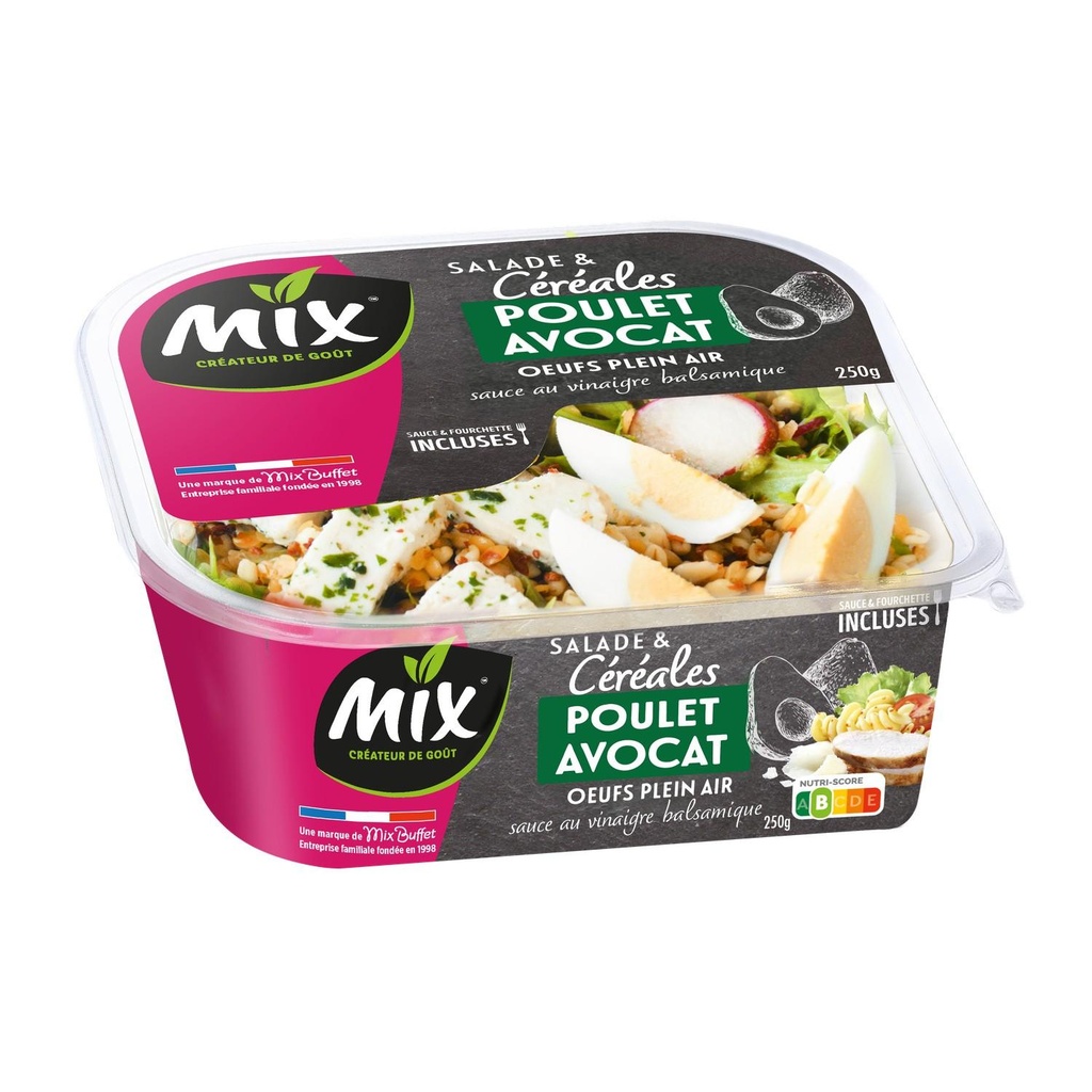Salade Bol POULET AVOCAT MIX 250 GR