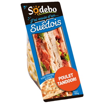 SODEBO SANDWICH SUEDOIS 135G POULET TANDOORI