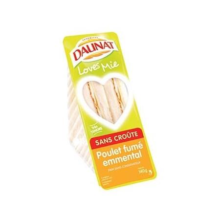 CLUB LOVES MIE POULET EMMENTAL DAUNAT 140G
