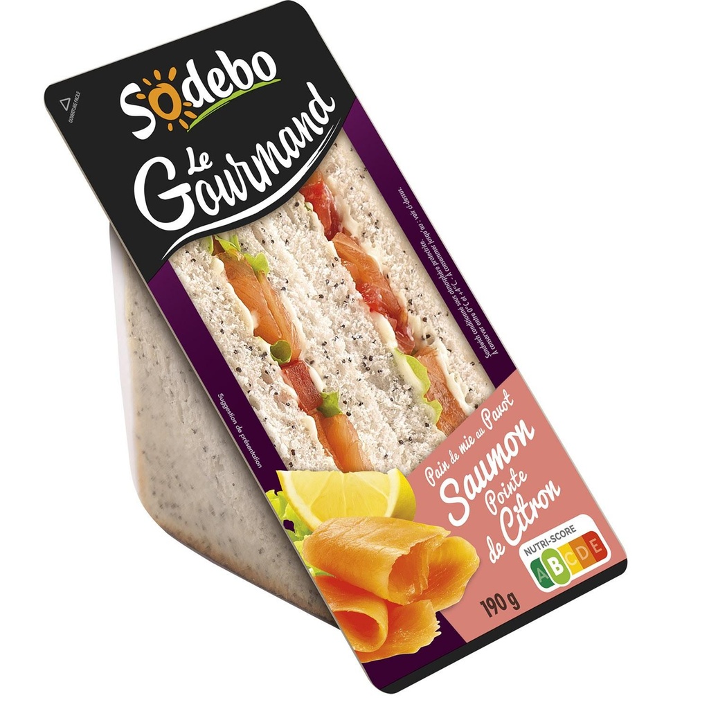SODEBO SANDWICH GOURMAND CLUB 190G SAUMON