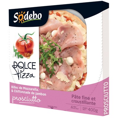 SODEBO DOLCE PIZZA 400G PROSCIUTTO MOZZARELLA JAMBON