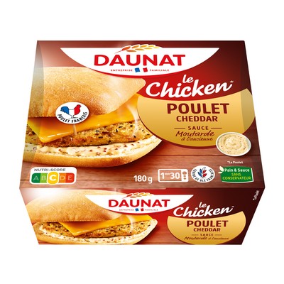 LE CHICKEN BURGER French Chicken DAUNAT 180G