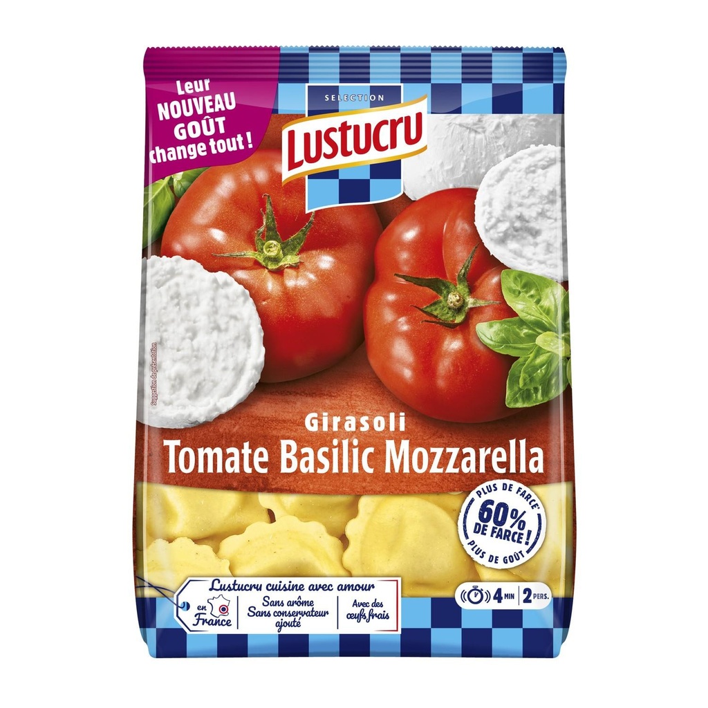 LUSTUCRU GIRASOLI TOMATE BASILIC MOZZARELLA 250G