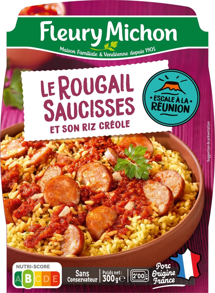 Rougail Sausages with Creole Rice
