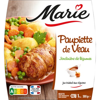 Veal Paupiette with Vegetable Medley and Onion Gravy 300g MARIE
