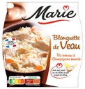 Blanquette de veau, riz crémeux, champignons émincés, sauce au vin blanc et pointe de citron 300g MARIE