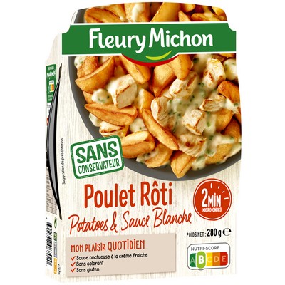 Poulet Rôti Potatoes, Sauce Blanche