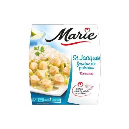 Scallops with Leek Fondue, Basmati Rice, Shallots in White Wine 280g MARIE