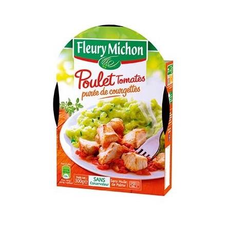 Poulet, Purée de Courgettes & Concassé de Tomates