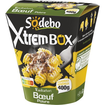 SODEBO XtremBox 400g Radiatori Beef & Pepper