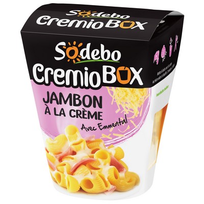 Sodebo Cremiobox 280g Pipe Rigate Ham Emmental