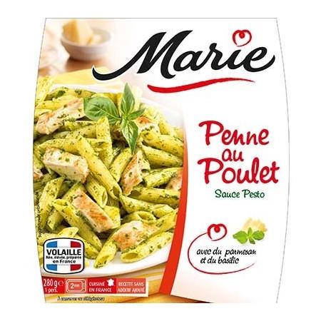 Penne au Poulet et au Pesto, parmesan et basilic 280g MARIE
