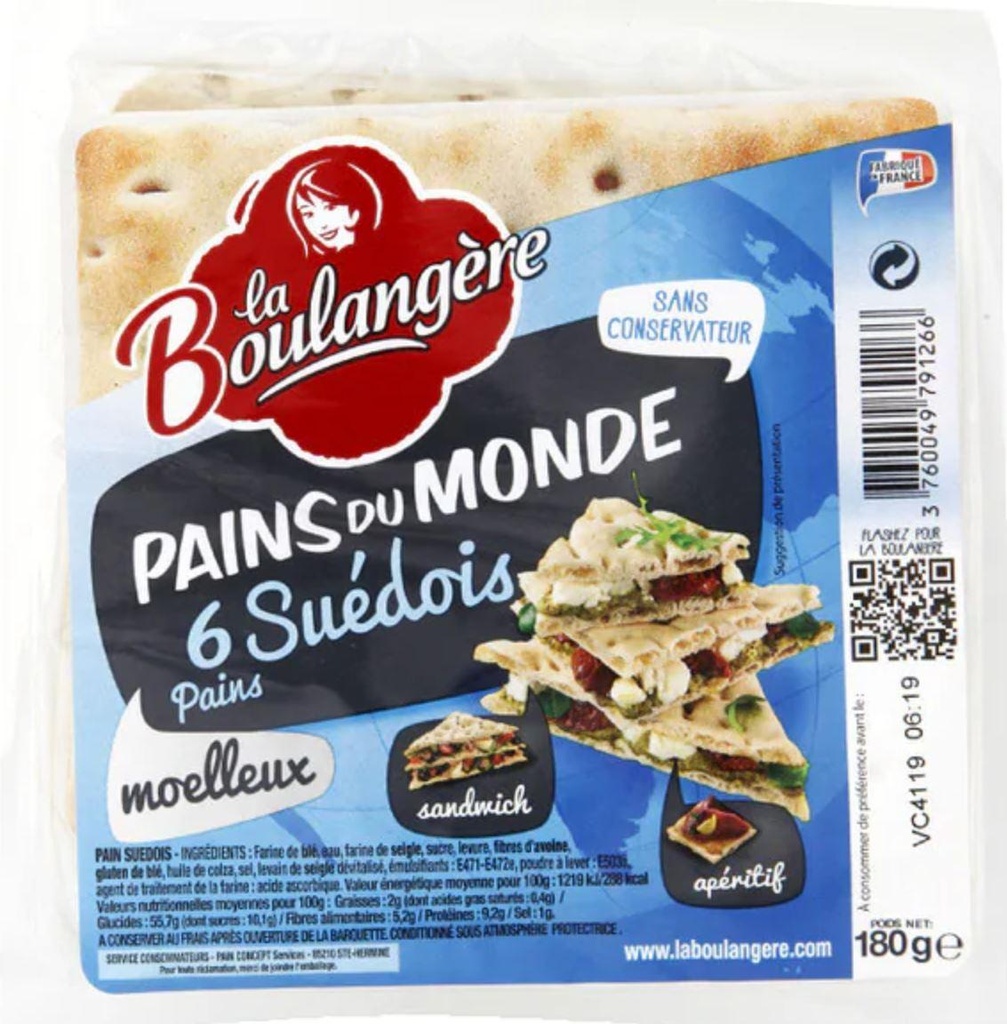 6 Swedish Breads 180g