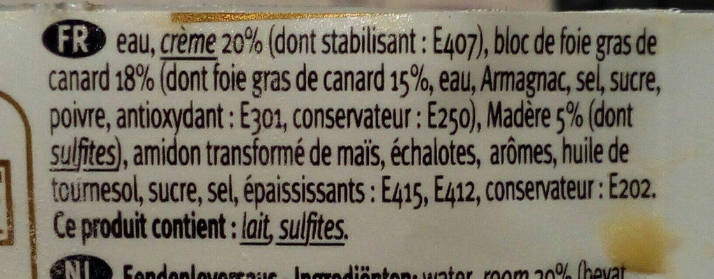 SAUCES AU BLOC DE FOIE GRAS CANARD