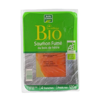 SAUMON ATL FUME IRLANDE X 4 TRCH BIO BF BARQ 120 G