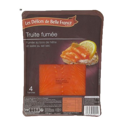 Smoked Trout 4 Slices Délices Belle France