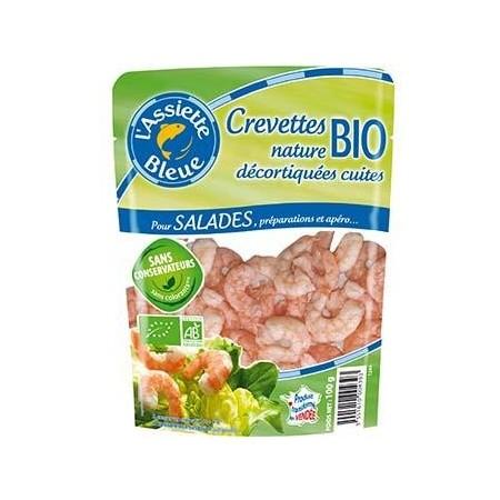 ORGANIC NATURAL SHRIMP Assiette Bleue 100g