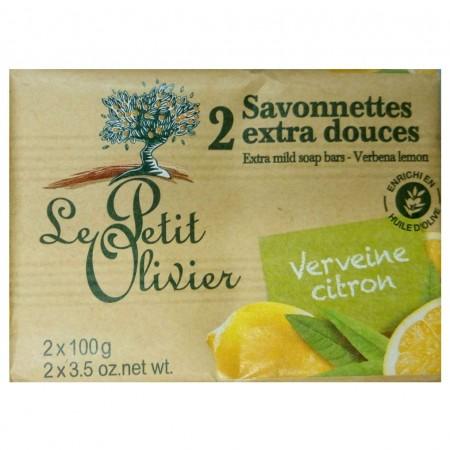 Le Petit Olivier 2 Savonnettes extra douces Verveine citron 2x100 g