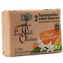 Le Petit Olivier 2 Savonnettes Extra Douces Fleur d'oranger - 2x100g