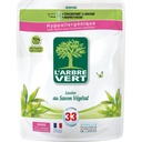 L'Arbre Vert Recharge Lessive Ecolabel Savon Végétal - Hypoallergénique - 34 Lavages  - 94% d'ingrédients d'origine naturelle - 1,53L