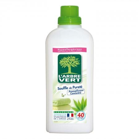L'Arbre Vert Adoucissant Concentré Souffle De Pureté Muguet Et Jasmin - Hypoallergénique  - 53 Lavages - 800mL