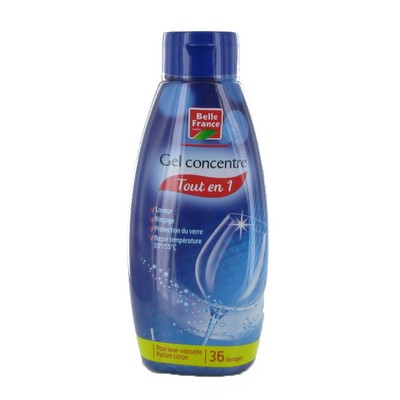720ML Belle France Gel Lave Vaisselle Tout en 1 - 36 Lavages