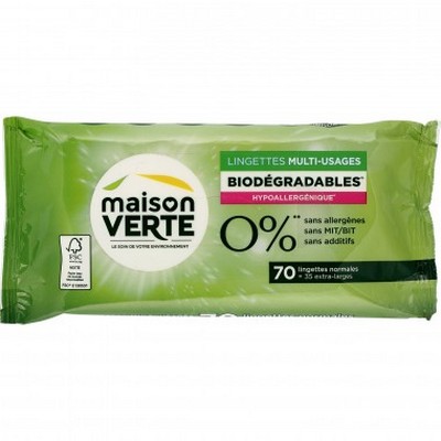 Maison Verte - Lingettes Multi-usages 0% x70