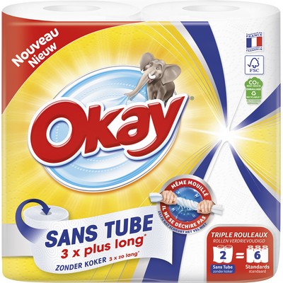 Okay Tube-Free Paper Towels 2=6