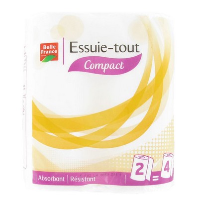 Belle France Paper Towels x2 90 sheets 2-ply Recycled ECOLABEL