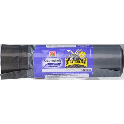 30L Trash Bags with Drawstring ULTRA RESISTANT